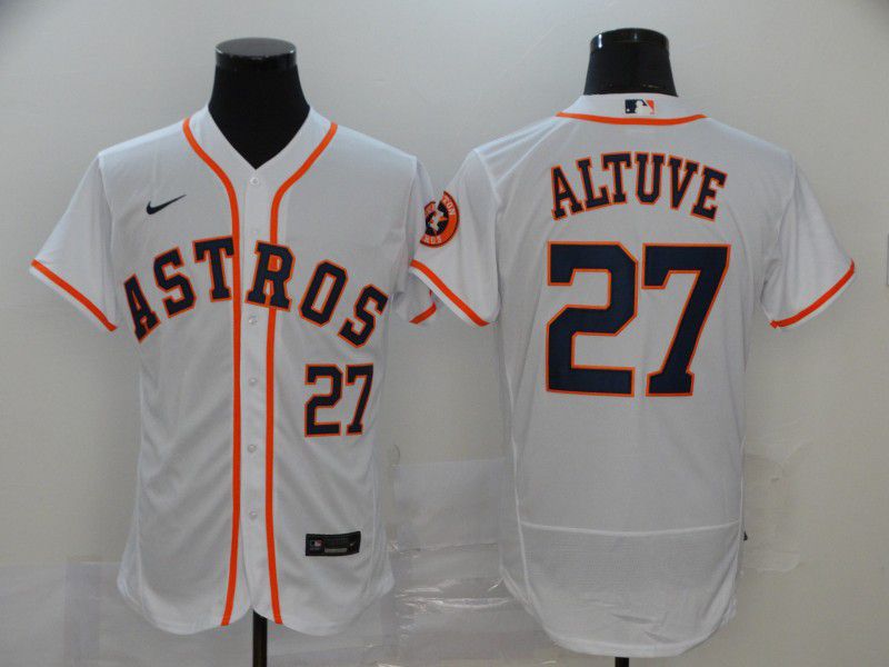 Men Houston Astros #27 Altuve White Nike Elite MLB Jerseys->houston astros->MLB Jersey